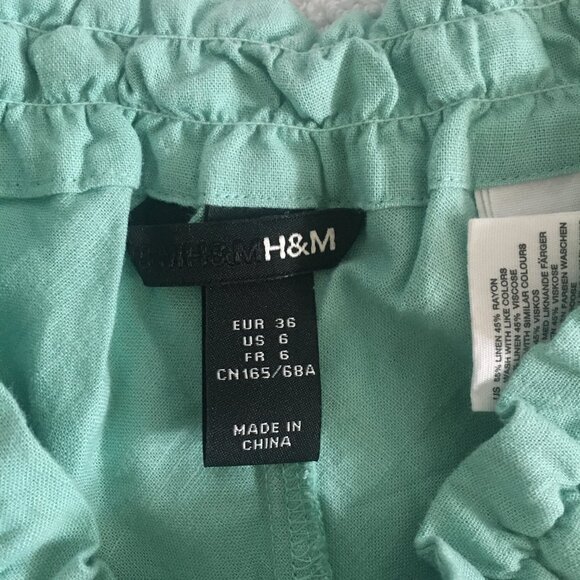 H&M Pale Green A-line Skirt Size Small - Picture 4 of 4